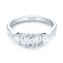 18k White Gold And Platinum 18k White Gold And Platinum Custom Two-tone Diamond Engagement Ring - Flat View -  103505 - Thumbnail