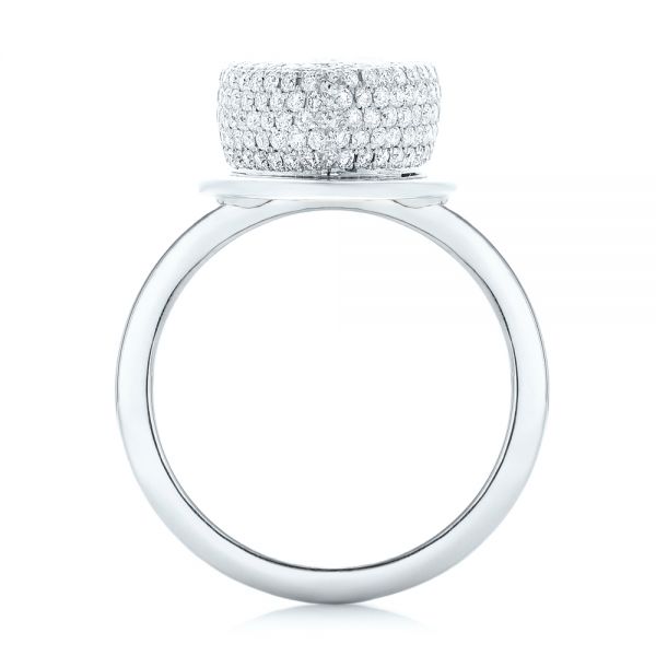  Platinum And Platinum Platinum And Platinum Custom Two-tone Diamond Engagement Ring - Front View -  102947