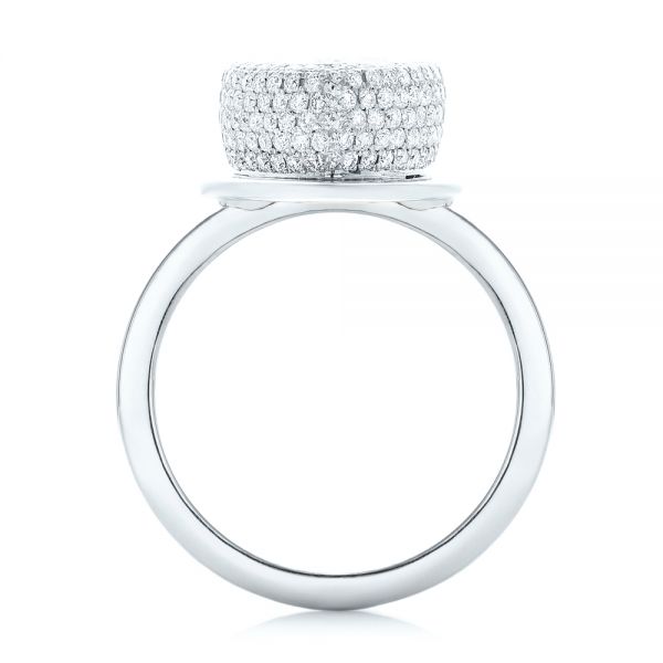 18K Gold And Platinum 18K Gold And Platinum Custom Two-tone Diamond Engagement Ring - Front View - 102947