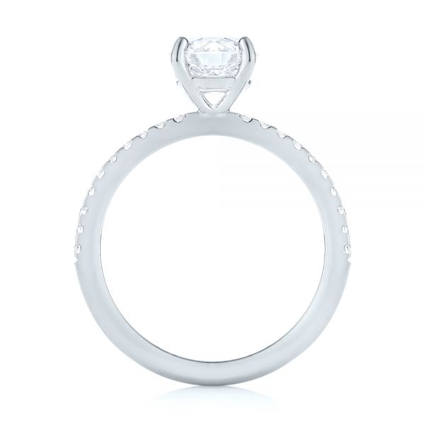  Platinum And 18K Gold Platinum And 18K Gold Custom Two-tone Diamond Engagement Ring - Front View -  103533