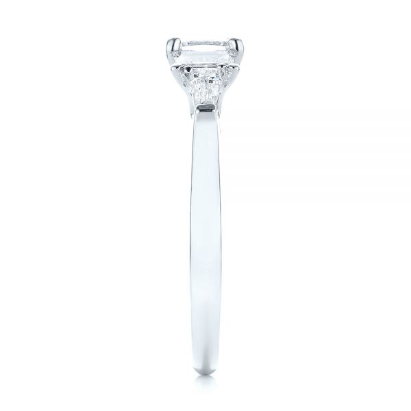 Platinum And 14K Gold Platinum And 14K Gold Custom Two-tone Diamond Engagement Ring - Side View - 103505