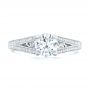 14k White Gold And Platinum 14k White Gold And Platinum Custom Two-tone Diamond Engagement Ring - Top View -  102433 - Thumbnail