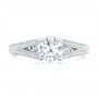 14k White Gold And 18K Gold 14k White Gold And 18K Gold Custom Two-tone Diamond Engagement Ring - Top View -  102433 - Thumbnail