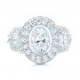  Platinum And Platinum Platinum And Platinum Custom Two-tone Diamond Engagement Ring - Top View -  102549 - Thumbnail