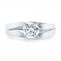 14k White Gold And 14K Gold 14k White Gold And 14K Gold Custom Two-tone Diamond Engagement Ring - Top View -  102587 - Thumbnail