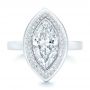  Platinum And 18k White Gold Platinum And 18k White Gold Custom Two-tone Diamond Engagement Ring - Top View -  102947 - Thumbnail