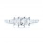 18k White Gold And 14K Gold 18k White Gold And 14K Gold Custom Two-tone Diamond Engagement Ring - Top View -  103505 - Thumbnail