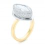  18K Gold And 18k Yellow Gold Custom Two-tone Diamond Engagement Ring - Three-Quarter View -  102947 - Thumbnail