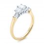 14k Yellow Gold And 14K Gold Custom Two-tone Diamond Engagement Ring - Three-Quarter View -  103505 - Thumbnail