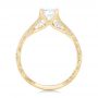 14k Yellow Gold And 14K Gold Custom Two-tone Diamond Engagement Ring - Front View -  102433 - Thumbnail