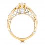 18k Yellow Gold And Platinum 18k Yellow Gold And Platinum Custom Two-tone Diamond Engagement Ring - Front View -  102464 - Thumbnail