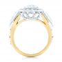 14k Yellow Gold And Platinum 14k Yellow Gold And Platinum Custom Two-tone Diamond Engagement Ring - Front View -  102549 - Thumbnail