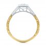 18k Yellow Gold Custom Two-tone Diamond Engagement Ring - Front View -  104031 - Thumbnail