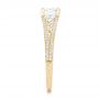 14k Yellow Gold And 14K Gold Custom Two-tone Diamond Engagement Ring - Side View -  102433 - Thumbnail