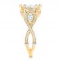 18k Yellow Gold And 14K Gold 18k Yellow Gold And 14K Gold Custom Two-tone Diamond Engagement Ring - Side View -  102464 - Thumbnail