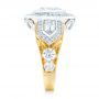 18k Yellow Gold And Platinum Custom Two-tone Diamond Engagement Ring - Side View -  102549 - Thumbnail