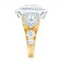 18k Yellow Gold And Platinum Custom Two-tone Diamond Engagement Ring - Side View -  102549 - Thumbnail