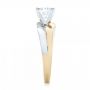 18k Yellow Gold And Platinum 18k Yellow Gold And Platinum Custom Two-tone Diamond Engagement Ring - Side View -  102587 - Thumbnail