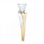18k Yellow Gold And 14K Gold 18k Yellow Gold And 14K Gold Custom Two-tone Diamond Engagement Ring - Side View -  102587 - Thumbnail