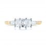 14k Yellow Gold And 14K Gold Custom Two-tone Diamond Engagement Ring - Top View -  103505 - Thumbnail
