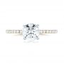 18k Yellow Gold And 18K Gold 18k Yellow Gold And 18K Gold Custom Two-tone Diamond Engagement Ring - Top View -  103533 - Thumbnail