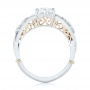  18K Gold 18K Gold Custom Two-tone Diamond Engagement Ring - Front View -  103131 - Thumbnail