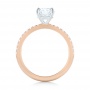 14k Rose Gold And 18K Gold 14k Rose Gold And 18K Gold Custom Two-tone Diamond Engagement Ring - Front View -  103533 - Thumbnail