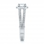  Platinum Custom Two-tone Diamond Engagement Ring - Side View -  102127 - Thumbnail