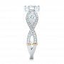  Platinum Platinum Custom Two-tone Diamond Engagement Ring - Side View -  103131 - Thumbnail