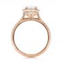 18k Rose Gold And 14K Gold 18k Rose Gold And 14K Gold Custom Two-tone Diamond Halo Engagement Ring - Front View -  100572 - Thumbnail