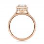 14k Rose Gold And 14K Gold 14k Rose Gold And 14K Gold Custom Two-tone Diamond Halo Engagement Ring - Front View -  100572 - Thumbnail