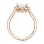 14k Rose Gold And 14K Gold 14k Rose Gold And 14K Gold Custom Two-tone Diamond Halo Engagement Ring - Front View -  102901 - Thumbnail