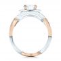  14K Gold And 14k Rose Gold 14K Gold And 14k Rose Gold Custom Two-tone Diamond Halo Engagement Ring - Front View -  103446 - Thumbnail