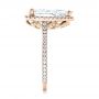 18k Rose Gold And 18K Gold 18k Rose Gold And 18K Gold Custom Two-tone Diamond Halo Engagement Ring - Side View -  102901 - Thumbnail