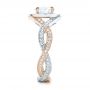  Platinum And 18k Rose Gold Platinum And 18k Rose Gold Custom Two-tone Diamond Halo Engagement Ring - Side View -  103446 - Thumbnail