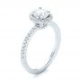  Platinum And Platinum Platinum And Platinum Custom Two-tone Diamond Halo Engagement Ring - Three-Quarter View -  103486 - Thumbnail