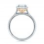  Platinum And Platinum Platinum And Platinum Custom Two-tone Diamond Halo Engagement Ring - Front View -  100572 - Thumbnail