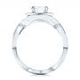  Platinum And Platinum Platinum And Platinum Custom Two-tone Diamond Halo Engagement Ring - Front View -  103446 - Thumbnail