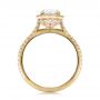 14k Yellow Gold And Platinum 14k Yellow Gold And Platinum Custom Two-tone Diamond Halo Engagement Ring - Front View -  100572 - Thumbnail