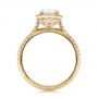 18k Yellow Gold And 14K Gold 18k Yellow Gold And 14K Gold Custom Two-tone Diamond Halo Engagement Ring - Front View -  100572 - Thumbnail