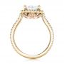 18k Yellow Gold And 14K Gold 18k Yellow Gold And 14K Gold Custom Two-tone Diamond Halo Engagement Ring - Front View -  102901 - Thumbnail