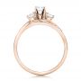 18k Rose Gold And Platinum 18k Rose Gold And Platinum Custom Two-tone Diamond And Blue Sapphire Engagement Ring - Front View -  102172 - Thumbnail