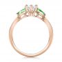 14k Rose Gold And 18K Gold 14k Rose Gold And 18K Gold Custom Two-tone Diamond And Peridot Engagement Ring - Front View -  100674 - Thumbnail