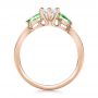 18k Rose Gold And Platinum 18k Rose Gold And Platinum Custom Two-tone Diamond And Peridot Engagement Ring - Front View -  100674 - Thumbnail