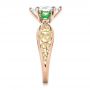 18k Rose Gold And 18K Gold 18k Rose Gold And 18K Gold Custom Two-tone Diamond And Peridot Engagement Ring - Side View -  100674 - Thumbnail