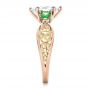 18k Rose Gold And 18K Gold 18k Rose Gold And 18K Gold Custom Two-tone Diamond And Peridot Engagement Ring - Side View -  100674 - Thumbnail