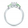 18k White Gold And Platinum 18k White Gold And Platinum Custom Two-tone Diamond And Peridot Engagement Ring - Front View -  100674 - Thumbnail