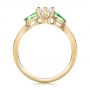18k Yellow Gold And Platinum 18k Yellow Gold And Platinum Custom Two-tone Diamond And Peridot Engagement Ring - Front View -  100674 - Thumbnail