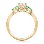 14k Yellow Gold And Platinum 14k Yellow Gold And Platinum Custom Two-tone Diamond And Peridot Engagement Ring - Front View -  100674 - Thumbnail