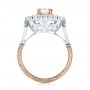  Platinum And 14k Rose Gold Platinum And 14k Rose Gold Custom Two-tone Double Halo Diamond Engagement Ring - Front View -  103455 - Thumbnail